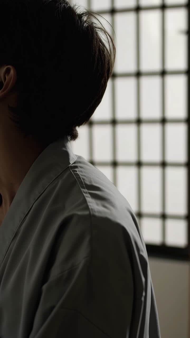 Man in Traditional Japanese Kimono