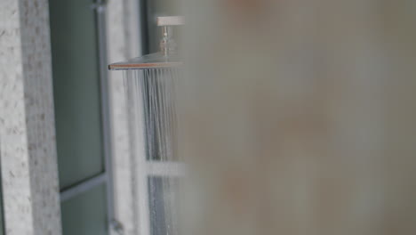 water pouring from the shower