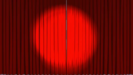 animation of spotlights and red curtains revealing purple stripes moving in seamless loop