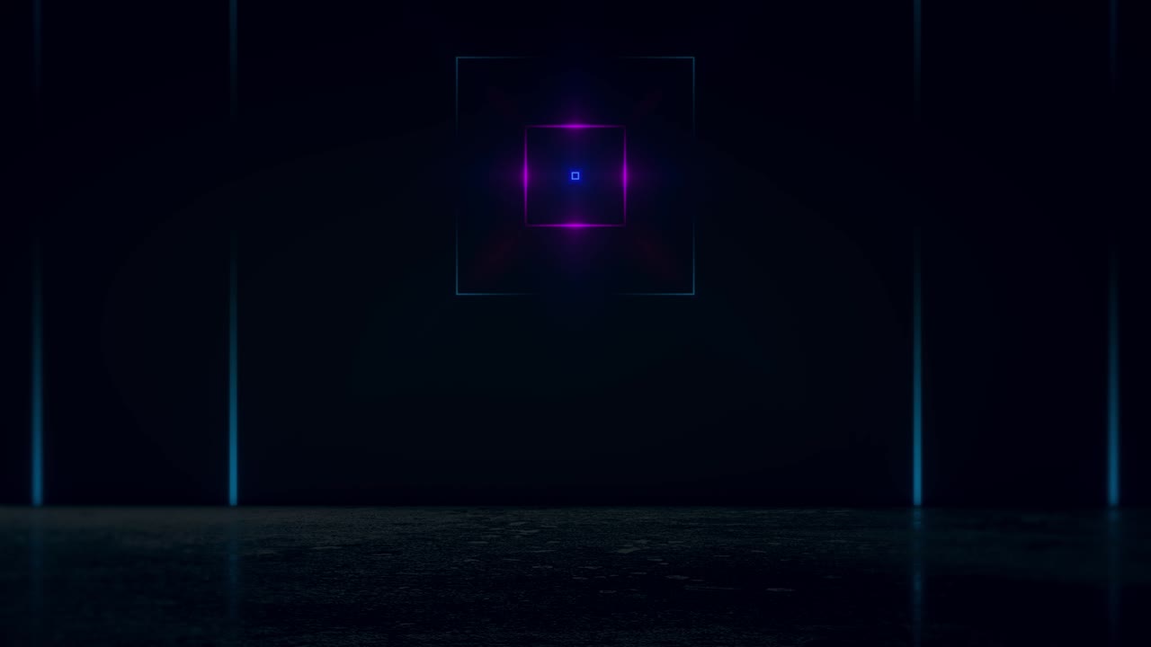 la animación de la etapa de video con láser ultravioleta de neón es un bucle sin costuras.