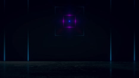 la animación de la etapa de video con láser ultravioleta de neón es un bucle sin costuras.