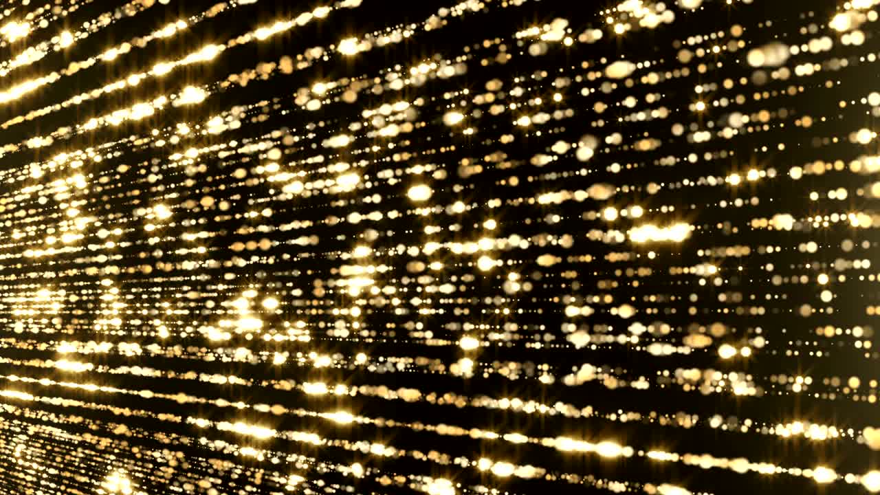 Particles gold glitter bokeh award dust abstract background loop