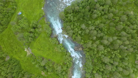 bird's eye view of the gudbrandsjuvet gorge in valldalen valley, more og romsdal county, norway