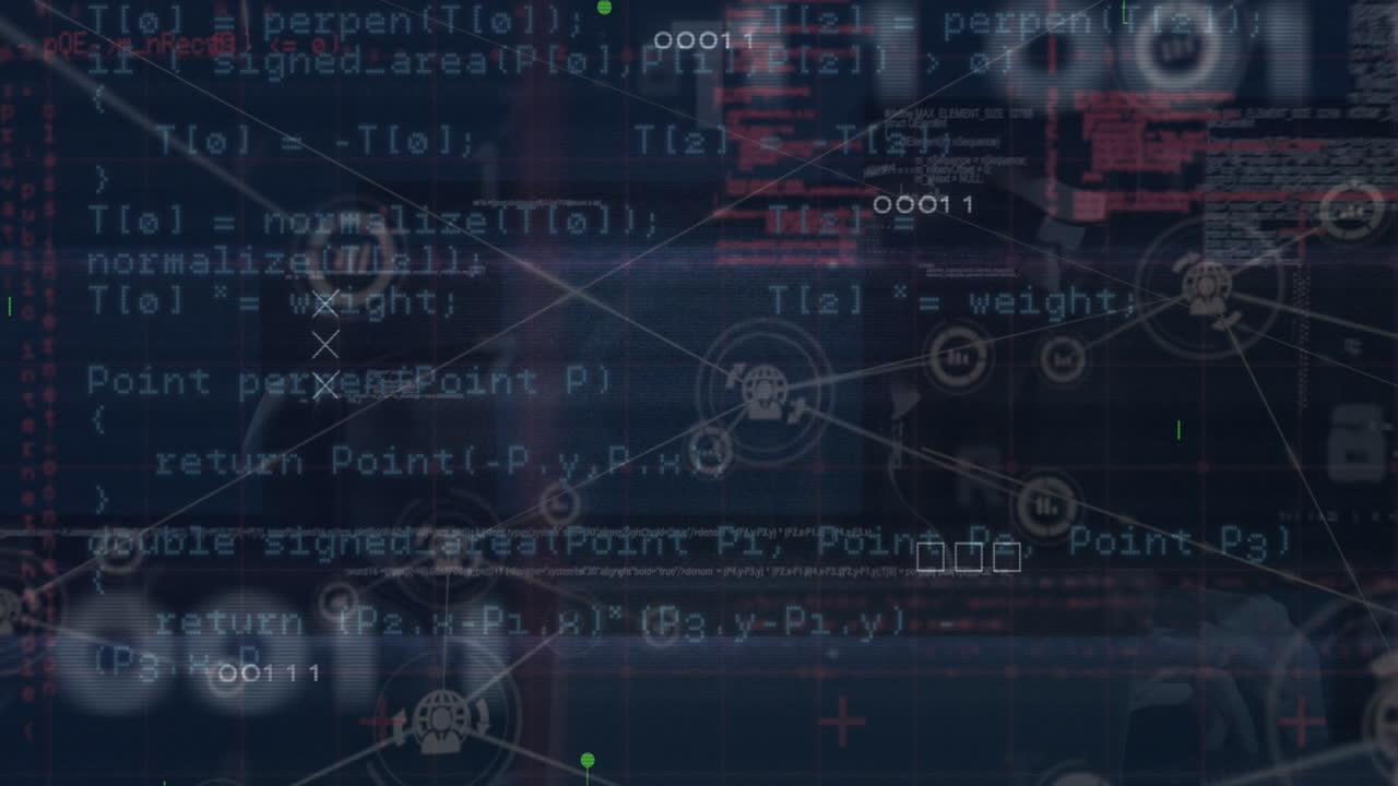 Animation of data processing over glowing light trails on motherboard