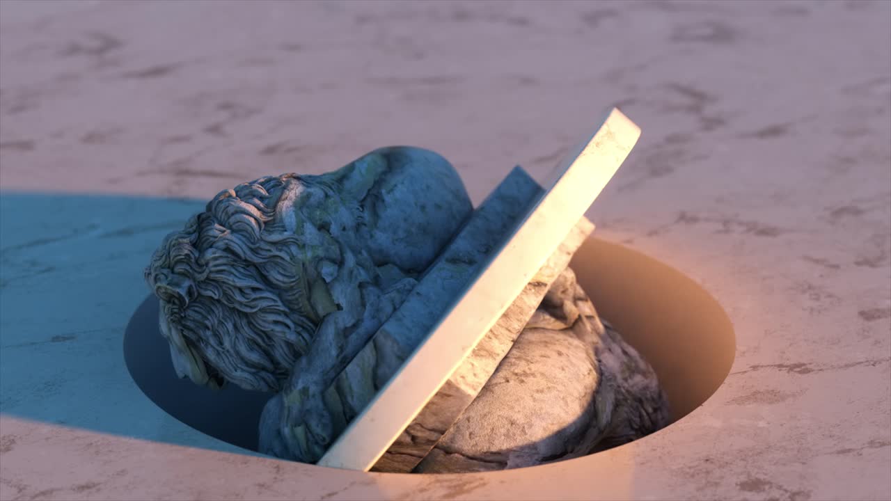 돌로 만든 사자 조각