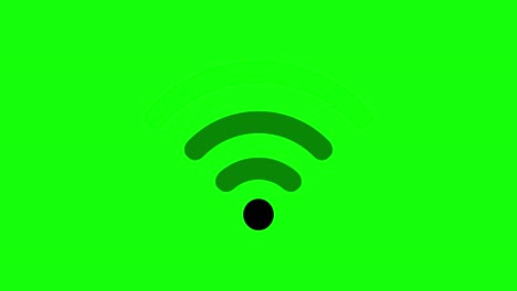 wifi signal icon on white and green background. wi-fi connection level symbol animated in 4k