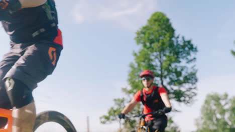 mountain biker on a trail
