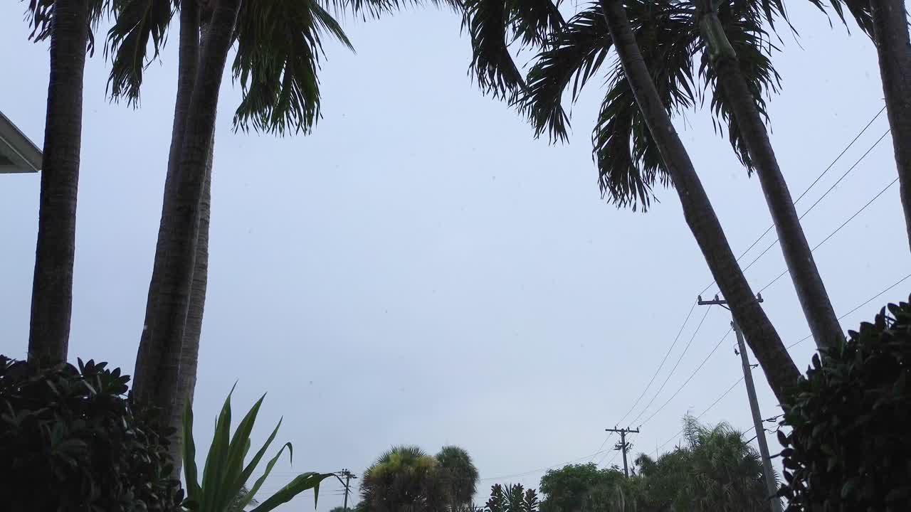 정문에서 비가 오는 날