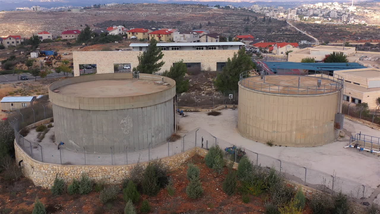 Large Water tank Aerial view