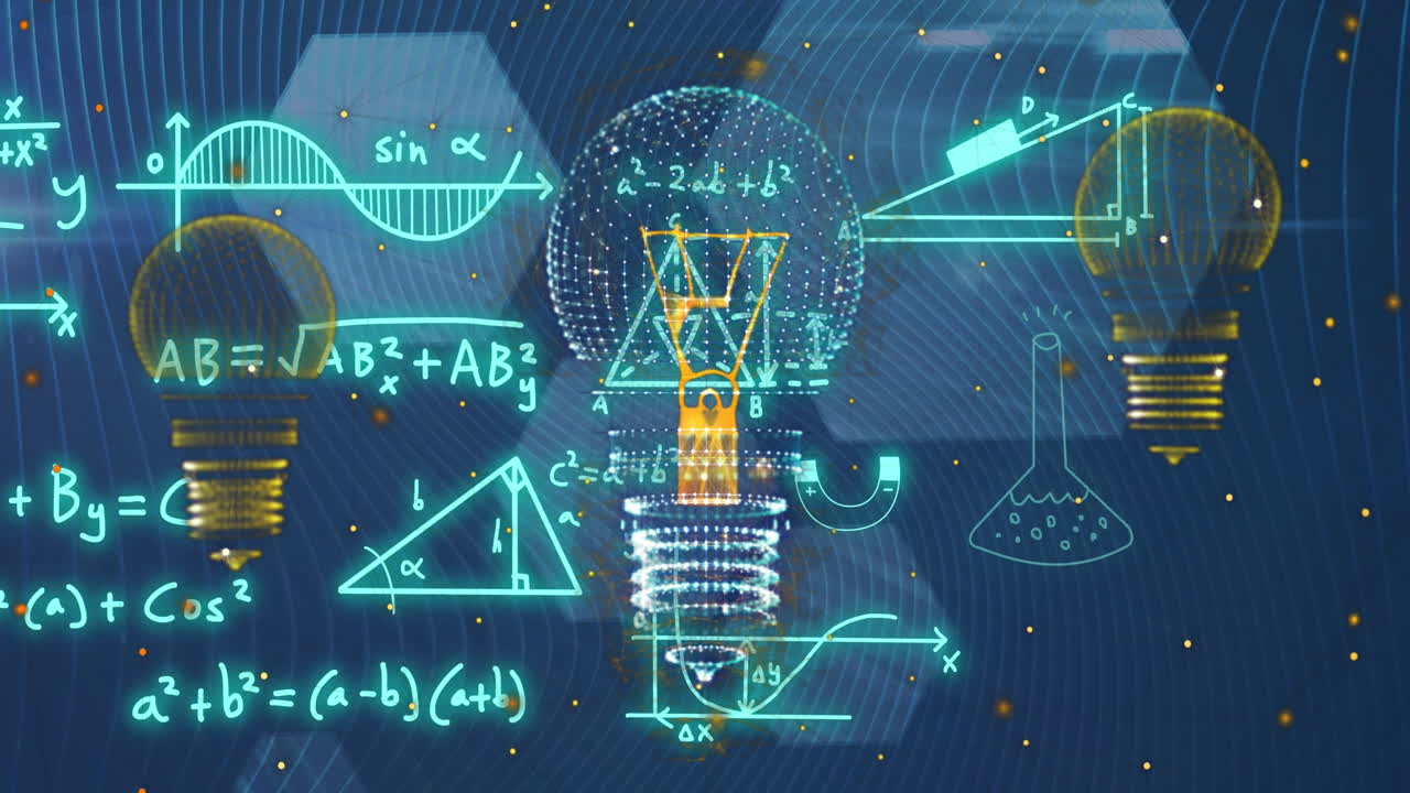Animation of light bulbs and scientific data processing