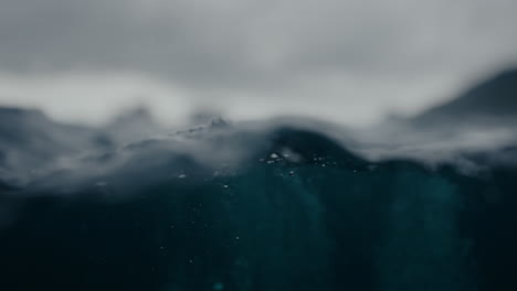 underwater view of waves
