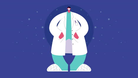 médico que usa una máscara médica para la protección contra covid-19