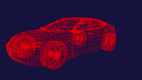 Dibujo-Técnico-De-Coche-En-3D-Con-Procesamiento-De-Datos-Sobre-Fondo-Oscuro