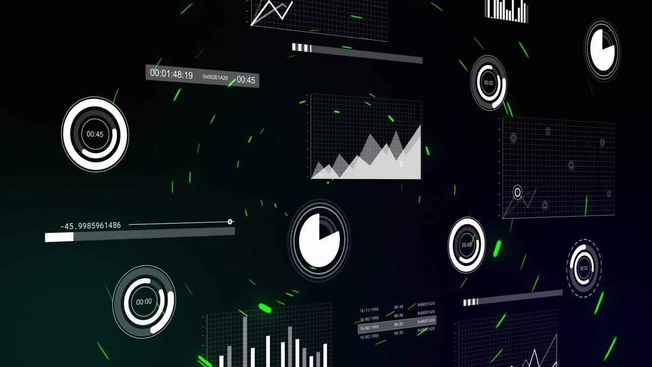 On start, camera shifting and HUD rotating gauges, progress bars, charts updating for tech ops
