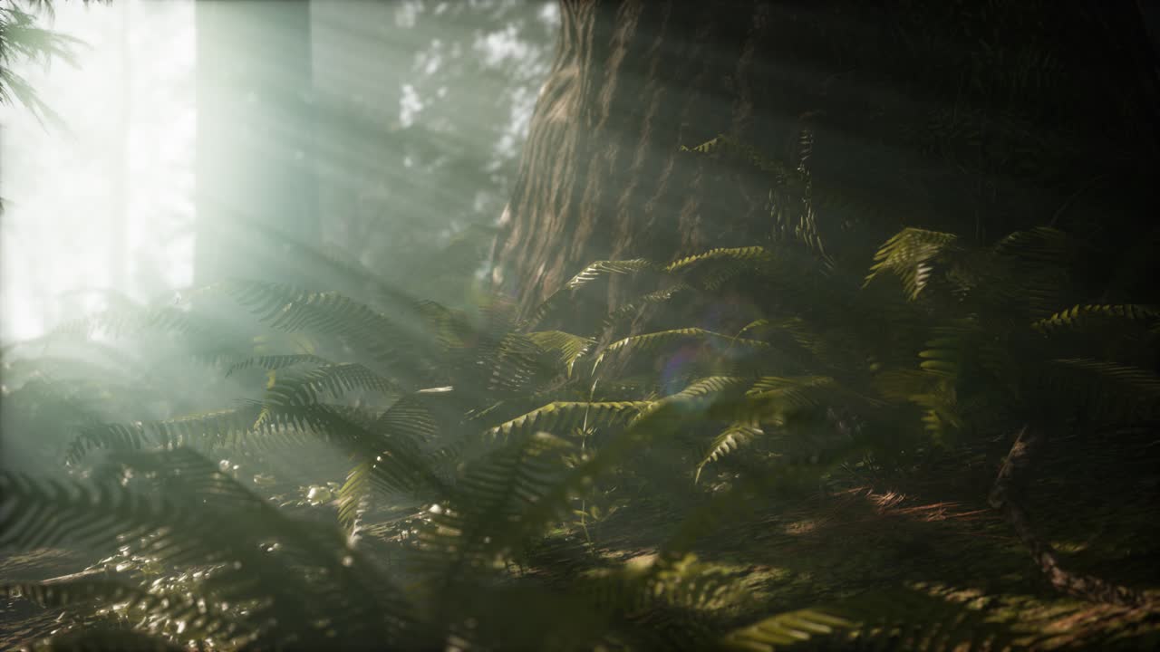 mañana con niebla en el parque nacional de la secuoya