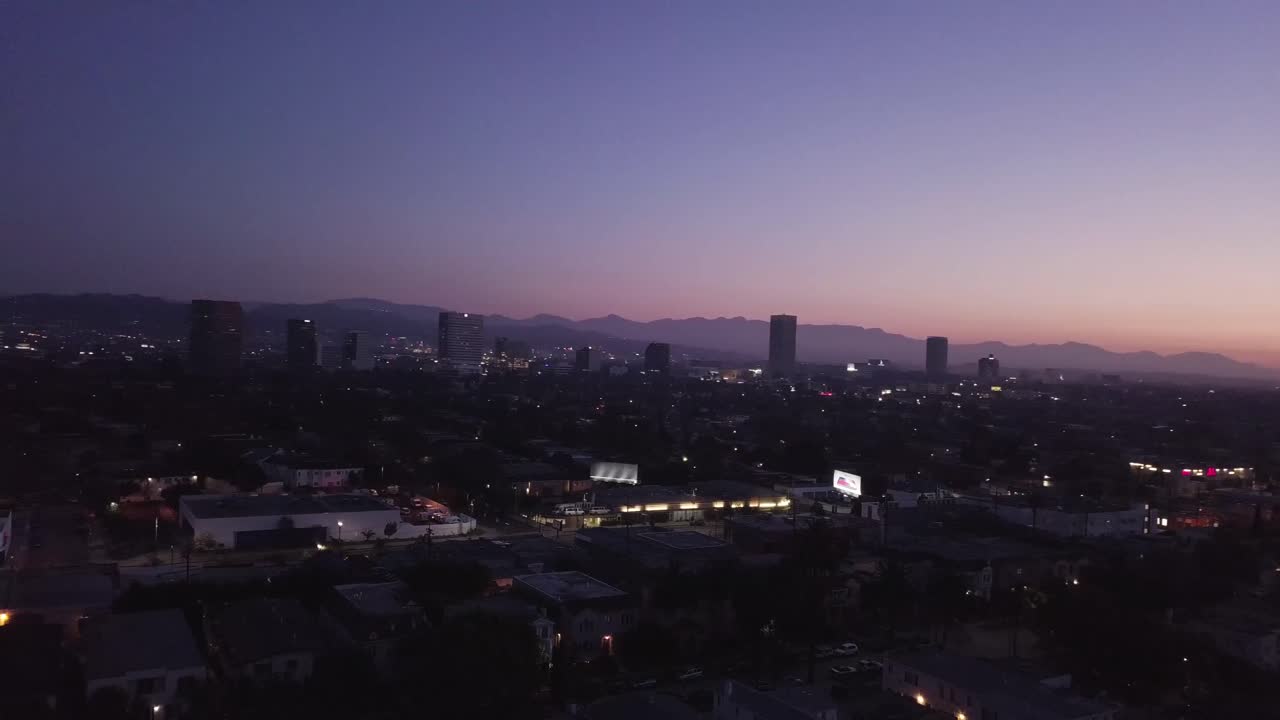 로스앤젤레스, 캘리포니아 도시 선라이즈 패닝 샷