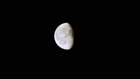 moon phase close up waning gibbous with craters and terminator