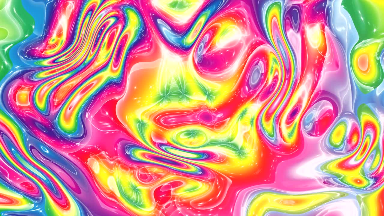 fondo de ondas abstractas de color, bucle sin costuras.