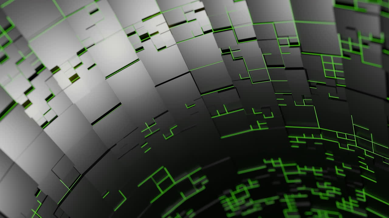 Abstract futuristic technology grid