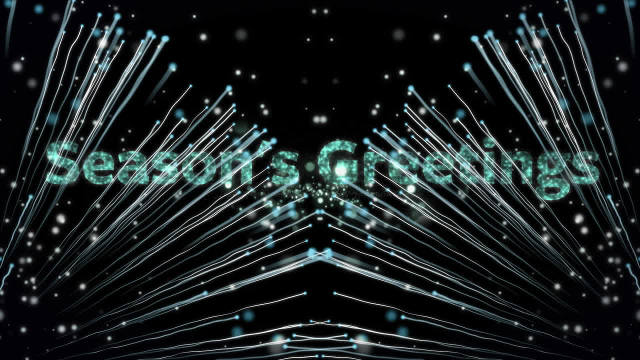 검은색 배경에 폭발하는 불꽃놀이에 대한 계절 인사 텍스트