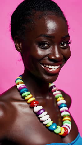 beautiful african american woman in fashion portrait