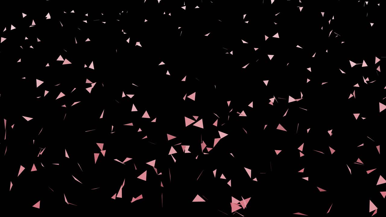 video de superposición de animación de tres polígonos hacia abajo