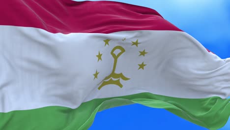 seamless loop of tajikistan flag.