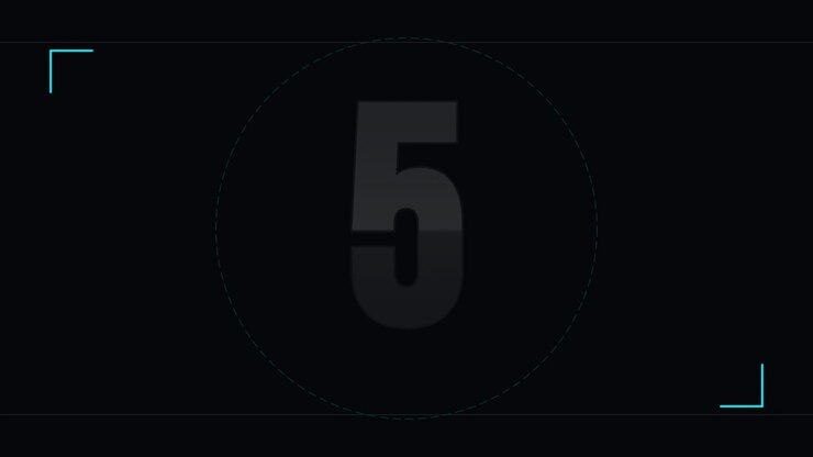 Digital Film Countdown Leader from Ten to Zero