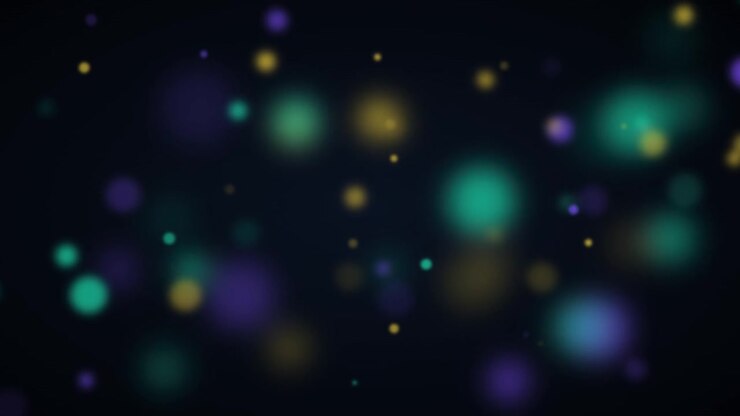 Abstract Background with Floating Colorful Bokeh Particles