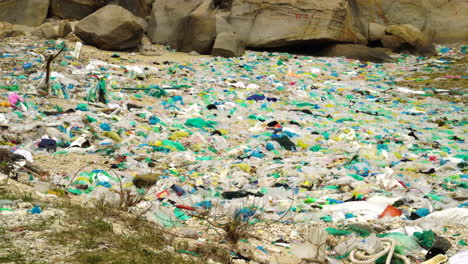 pathetic condition of beach due to trash, causing environmental degradation