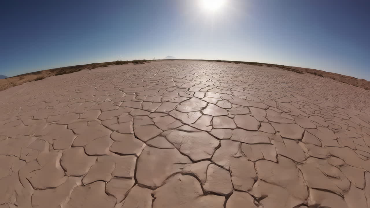 Dried, Cracked Earth Landscape