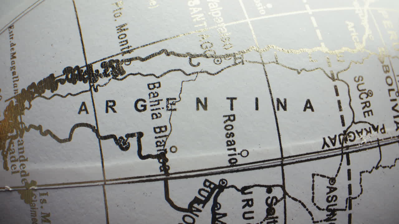 Close-up Map of Argentina and Surrounding Countries
