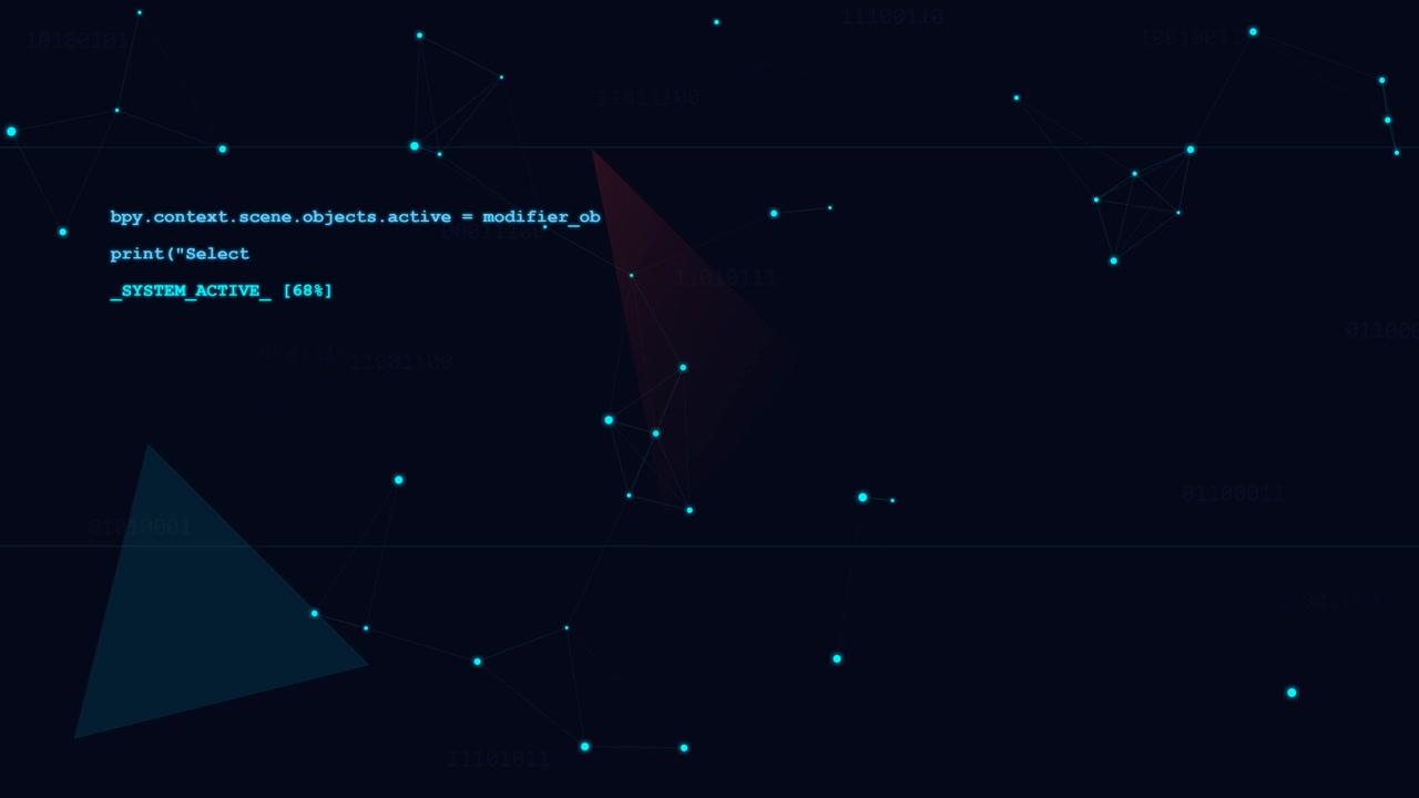 Abstract Digital Interface with Python Code and Network Nodes