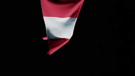 Peruanische-Flagge-Auf-Isoliertem-Hintergrund,-3D-Renderanimation,-Vertikal