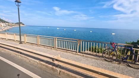 beautiful seaside view along a coastal road