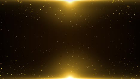 Christmas golden light shine particles bokeh loop on black golden background holiday congratulation