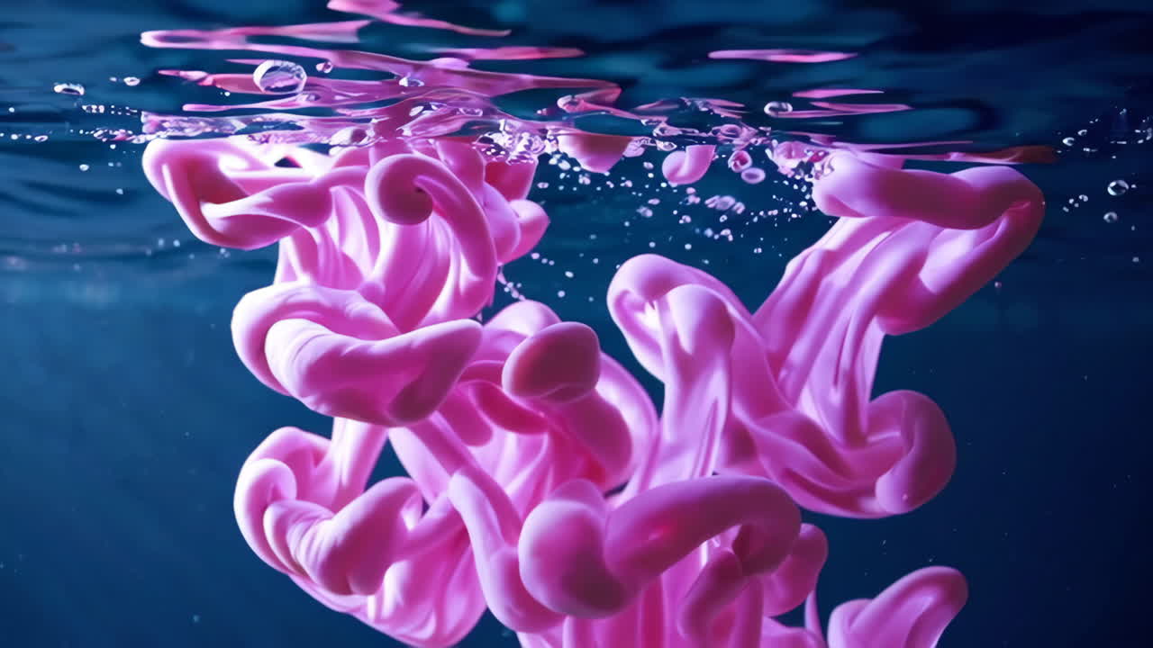Pink Ink Underwater