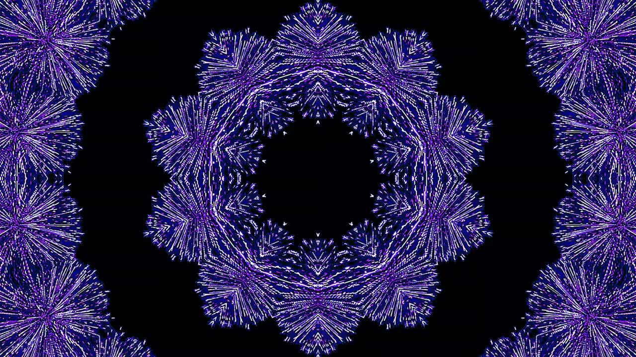 hermoso caleidoscopio abstracto que brilla, una luz radiante que regula los movimientos sutiles