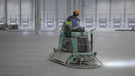 concrete floor installation in a warehouse