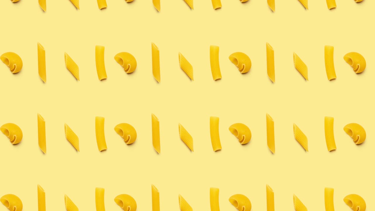 다양한 종류의 원시 파스타 배경