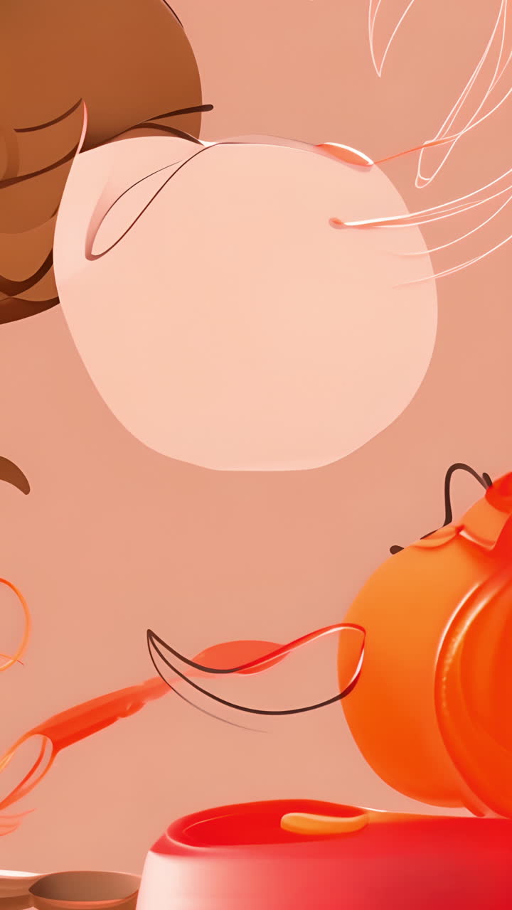 Creating dynamic composition, abstract digital art with vibrant colors and fluid shapes