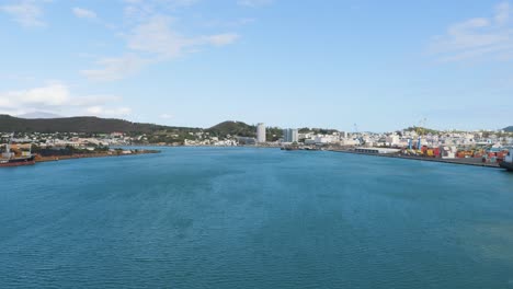 sailing in to the harbour, noumea new caledonia