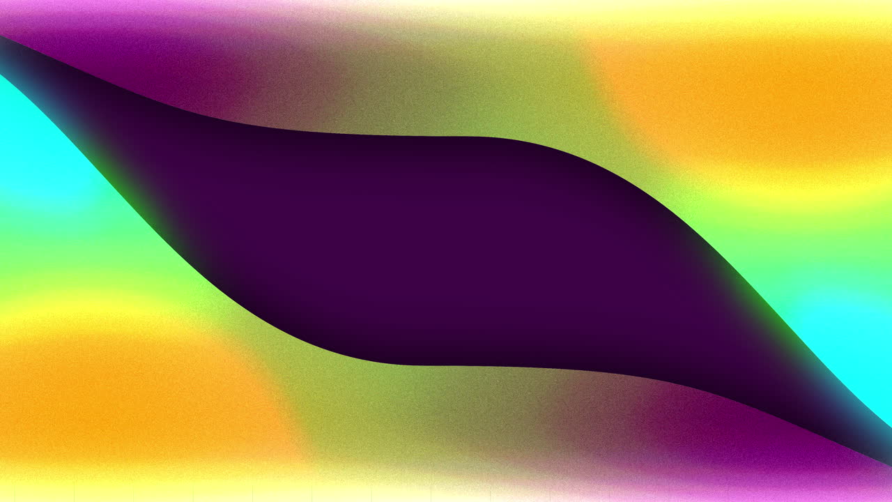 Multicolour 4K looping gradient background with subtle movement and dark maroon background. Top and bottom shapes divide the screen.