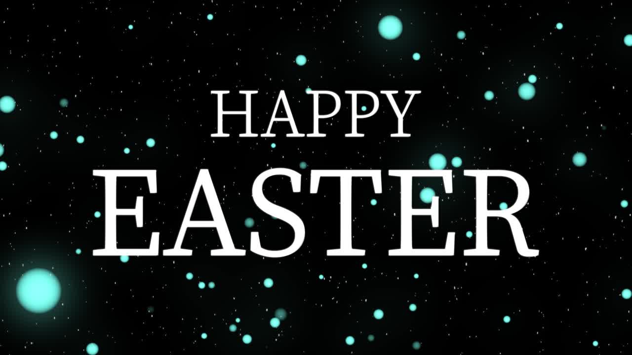 feliz evento de pascua texto animación gráficos en movimiento