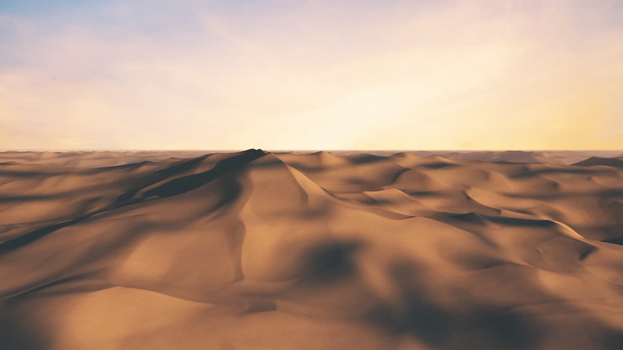 paisaje desértico de amanecer y puesta de sol