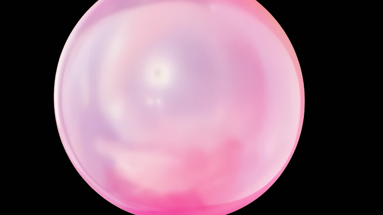 Aesthetic pink ball animated overlay, transparent 4K video, alpha channel, ProRes 4444