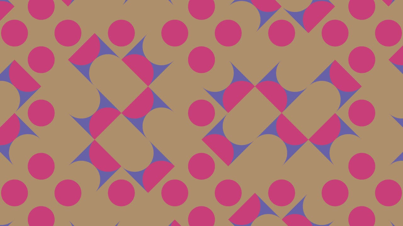 Abstract geometric mosaic with very peri violet elements. Geometric tiles in abstract animated pattern. Motion graphic background in a flat design