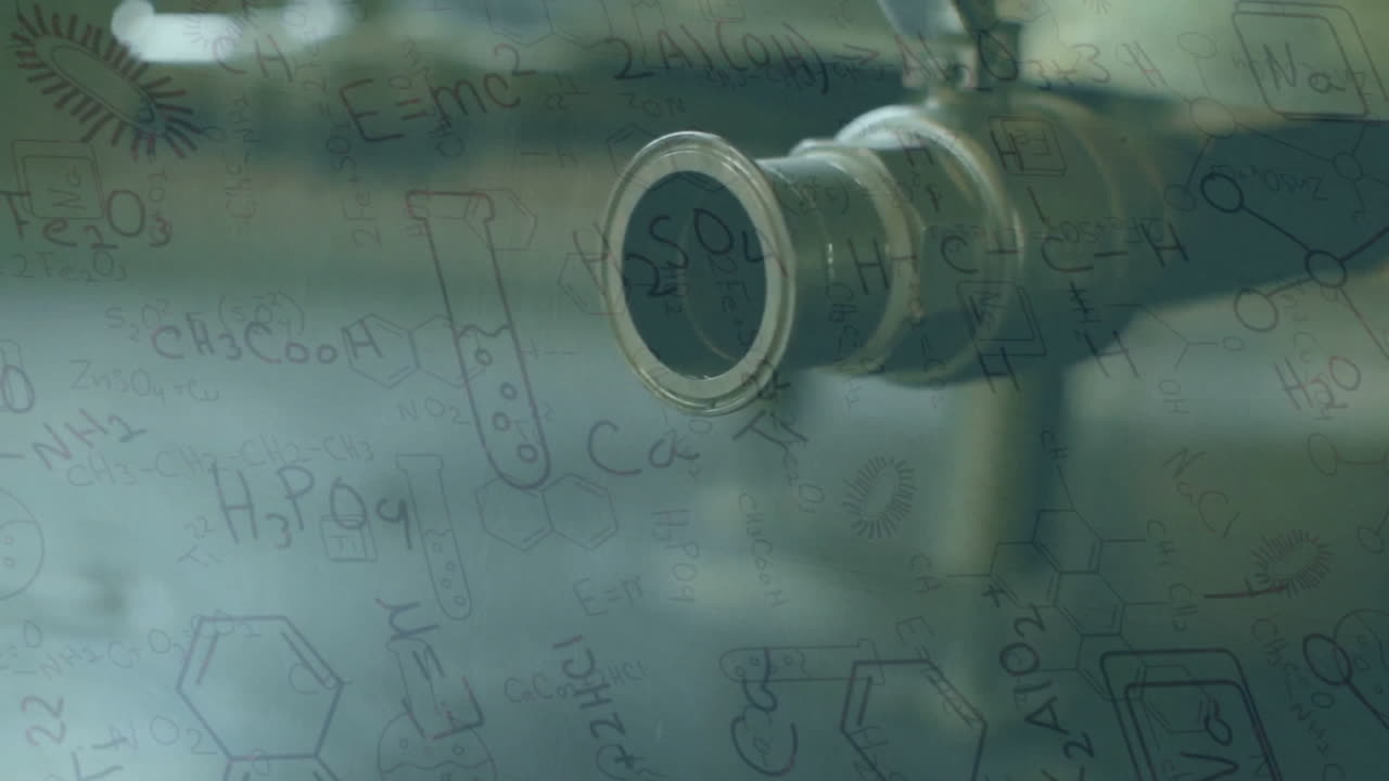 animación del procesamiento de datos científicos a través de una tubería de agua