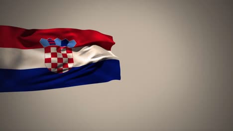 Kroatische-Flagge-Weht-Im-Wind