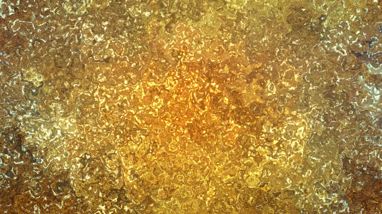 animación abstracta de líquido dorado. bucle.